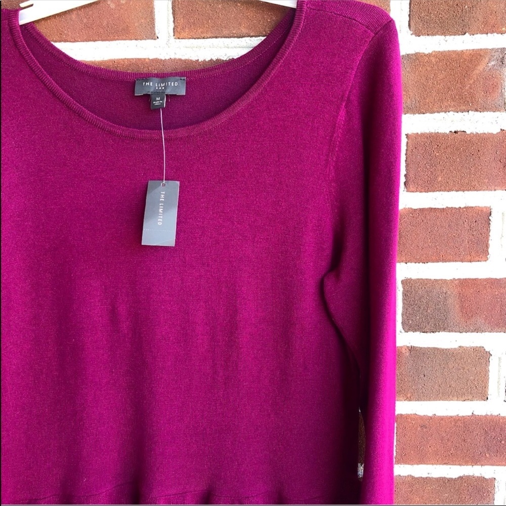 The Limited peplum sweater NWT - Picture 2 of 6